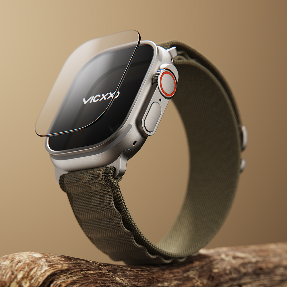 애플워치 울트라 3 2 1용 강화유리 필름, 두 장으로 더 안전하게!