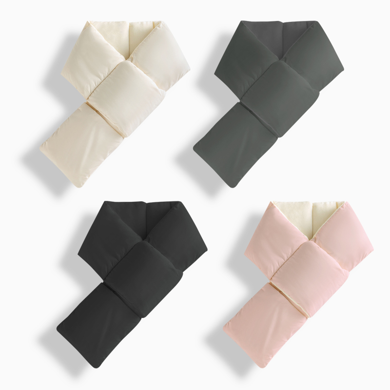 가볍고 따뜻하게, 짧은 미니 기모 패딩 목도리로 겨울 스타일 완성!