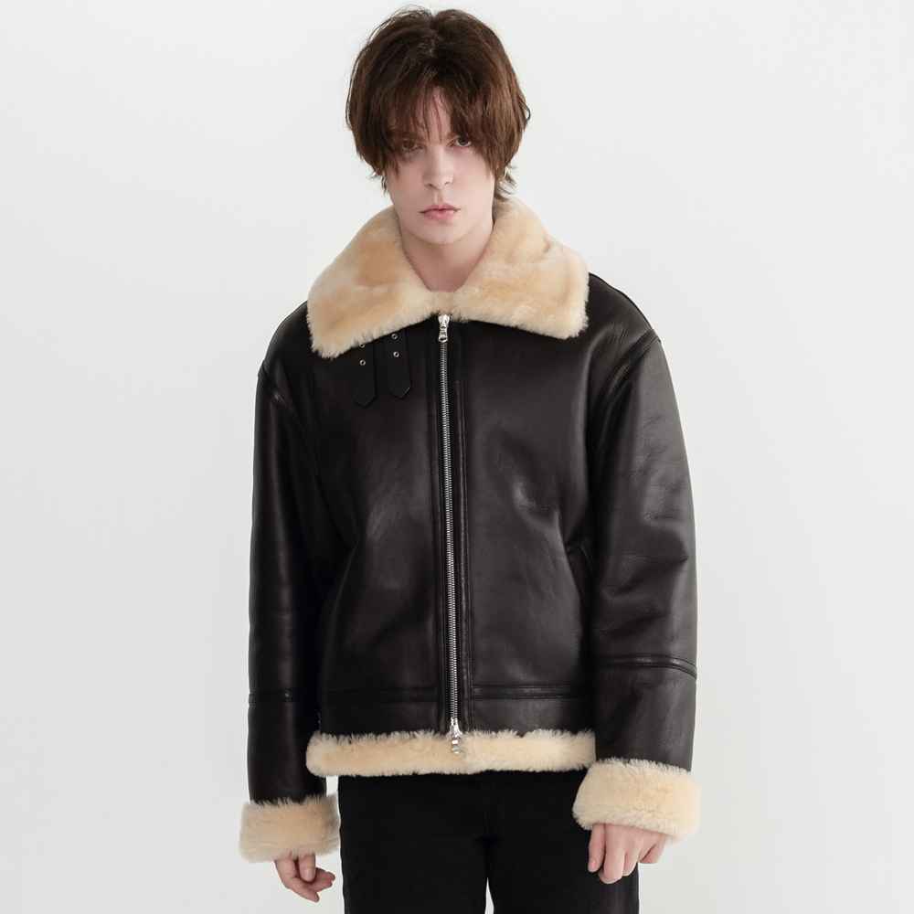 이태원포스트의 멋진 양털 양가죽 무스탕, 편안하면서도 스타일리시하게 입기 좋은 남성 자켓