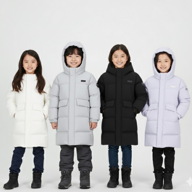 겨울철 따뜻하게 입을 수 있는 초등학생용 아우터, 네파키즈 롱패딩 추천!