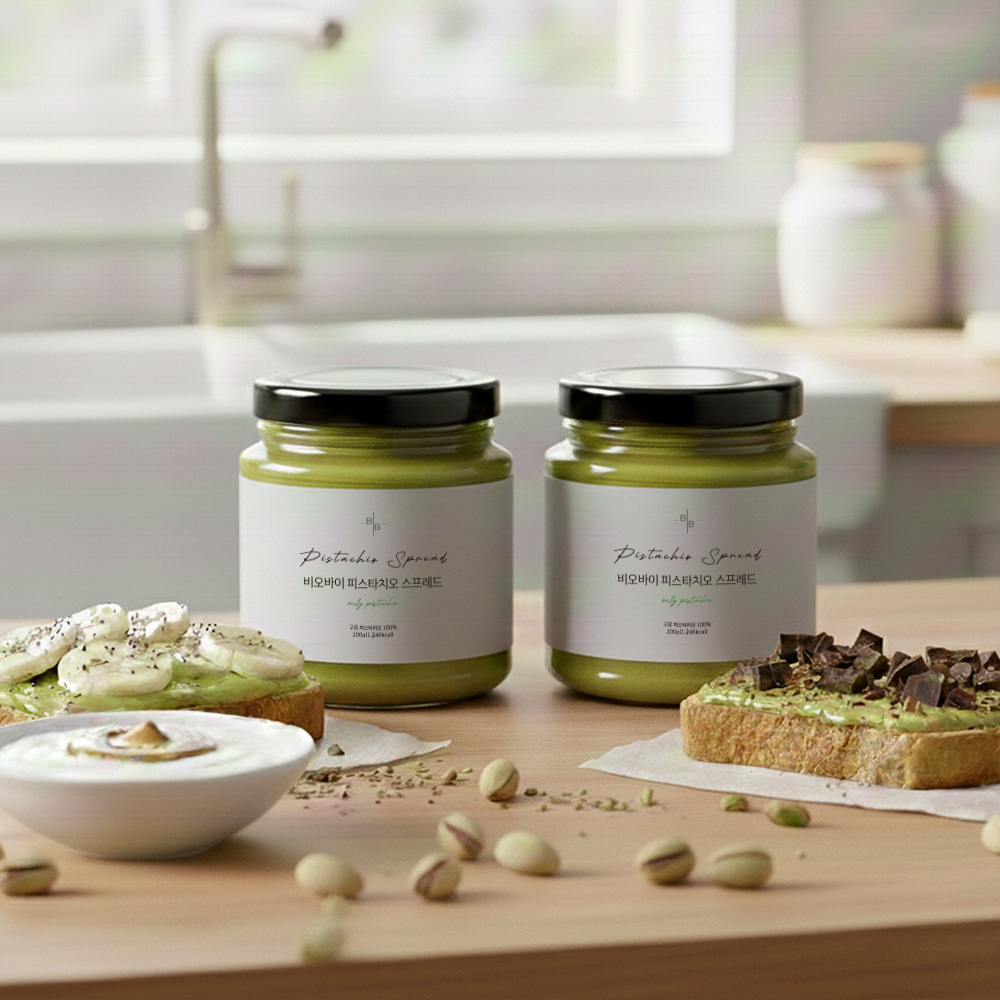 달콤하지 않은 피스타치오 스프레드, 건강하게 즐기기 좋은 두 병 세트