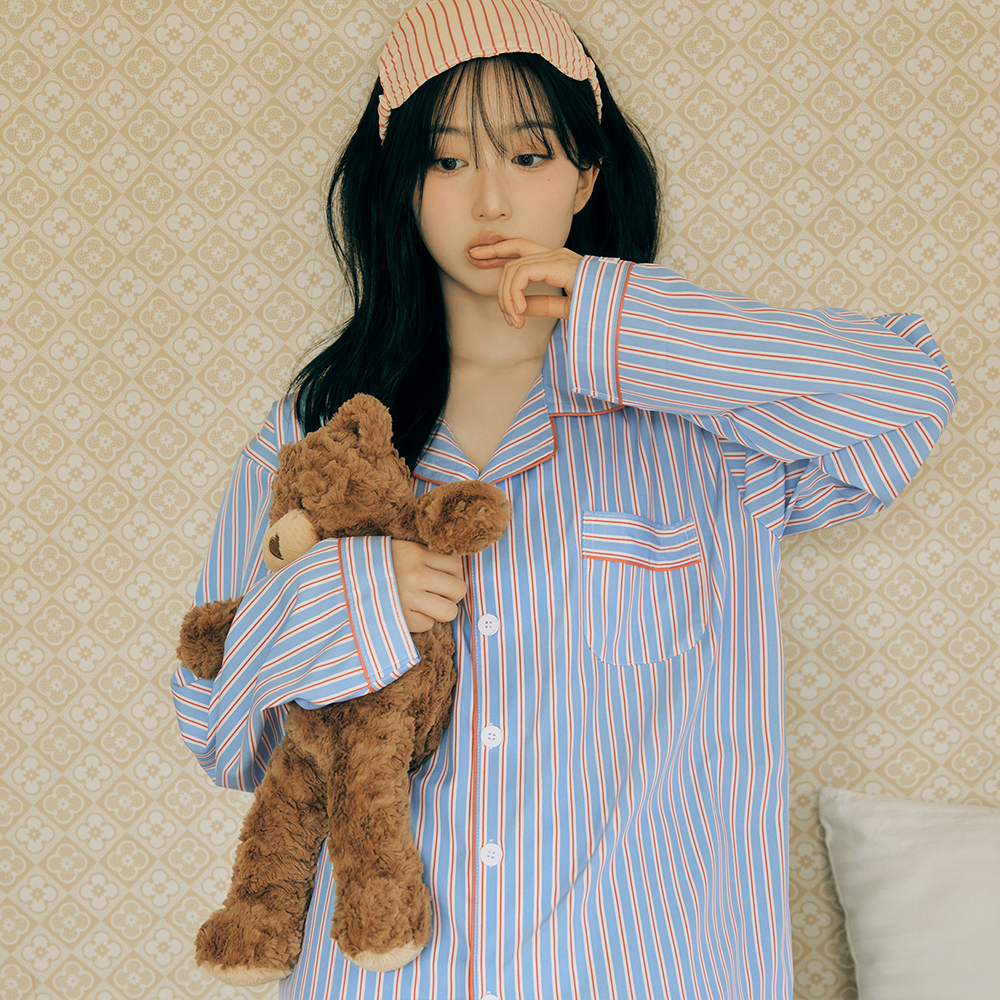 편안한 밤을 위한 실크 느낌 잠옷 세트, 집에서도 스타일리시하게!