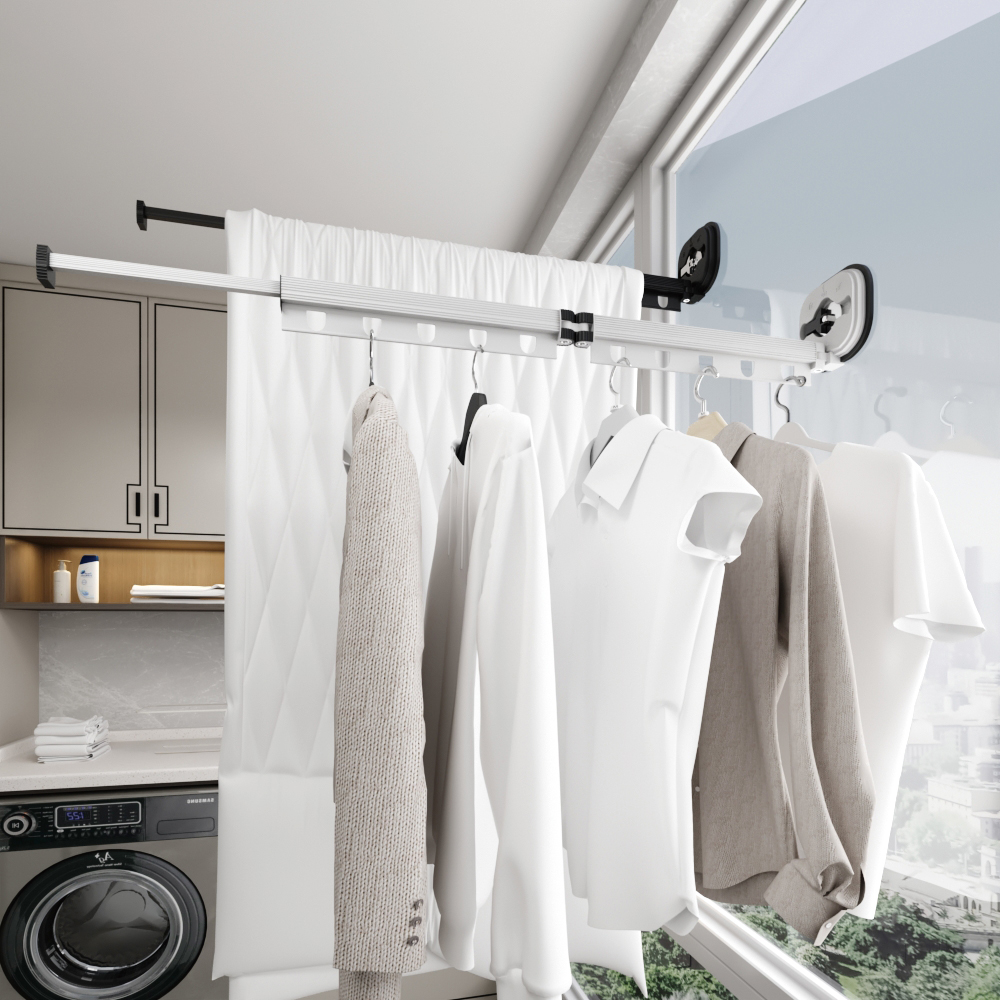 작은 공간도 효율적으로! 벽에 붙이는 미니 빨래건조대 추천