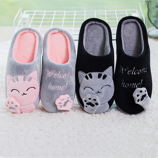 추운 날씨에 딱! 귀엽고 따뜻한 고양이자수 실내화 추천