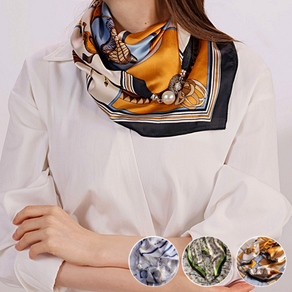 친근하게 즐기는 앙드레김 실크핏 진주링 스카프 3종 세트 소개