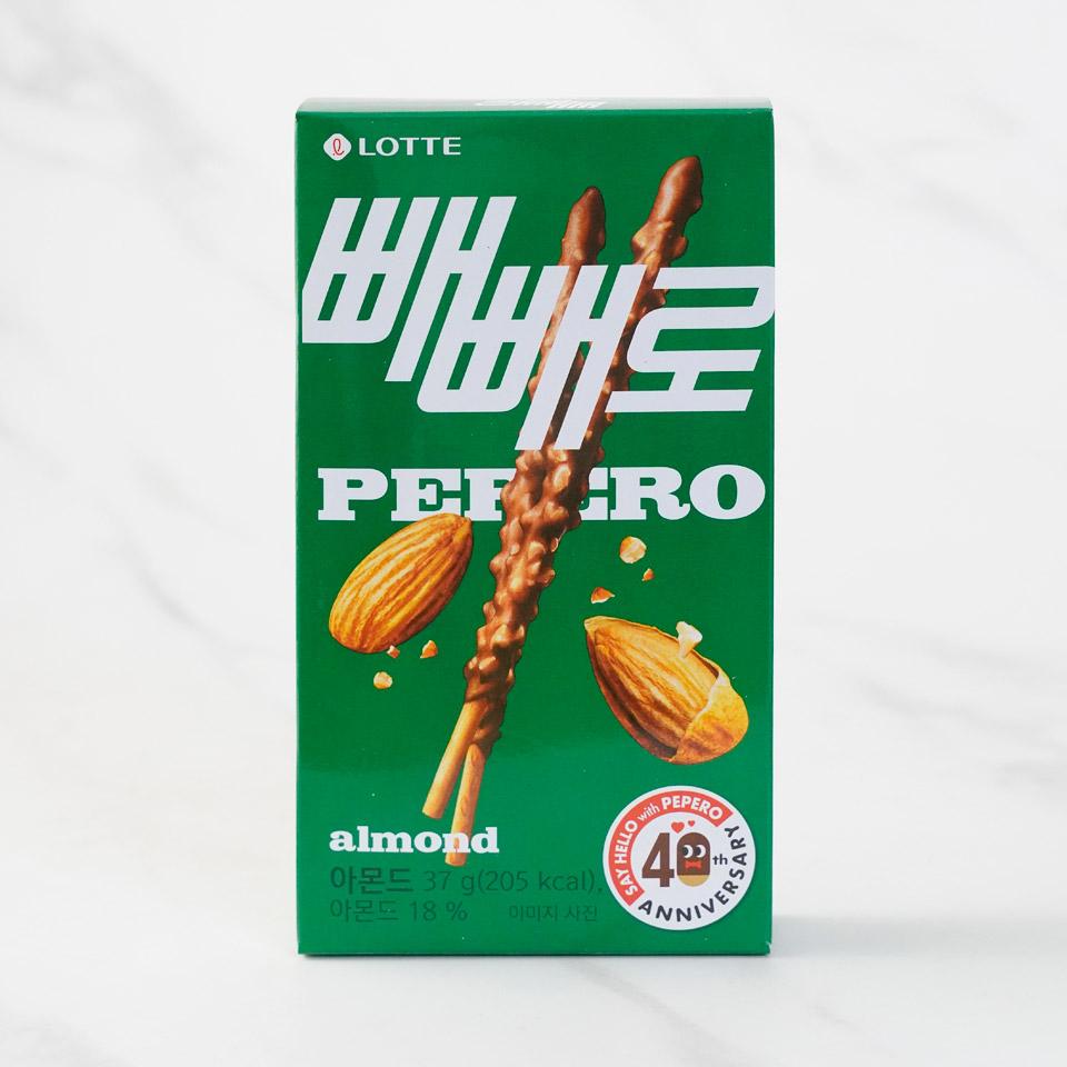 일상에서 즐기는 달콤한 간식, 롯데웰푸드 빼빼로 아몬드 37g