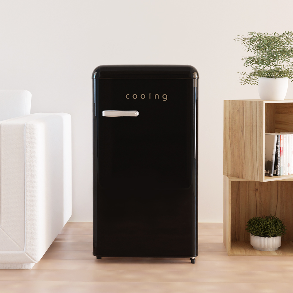작고 귀여운 레트로 냉장고, 집이나 사무실 어디든 딱 좋아요!