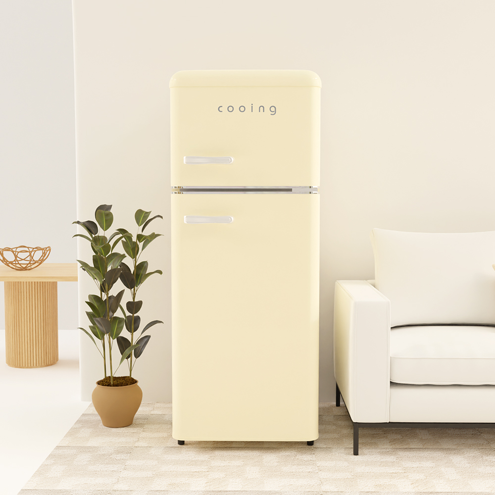 작고 귀여운 냉장고 하나로 공간을 더 넓게! 크림색 미니 냉장고 추천