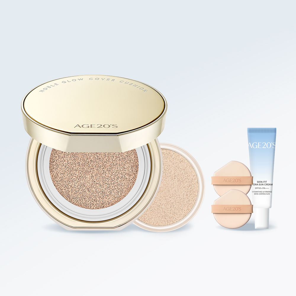 쉽고 자연스럽게 피부를 밝혀주는 쿠션 추천! 에이지투웨니스 노블 글로우 커버 쿠션