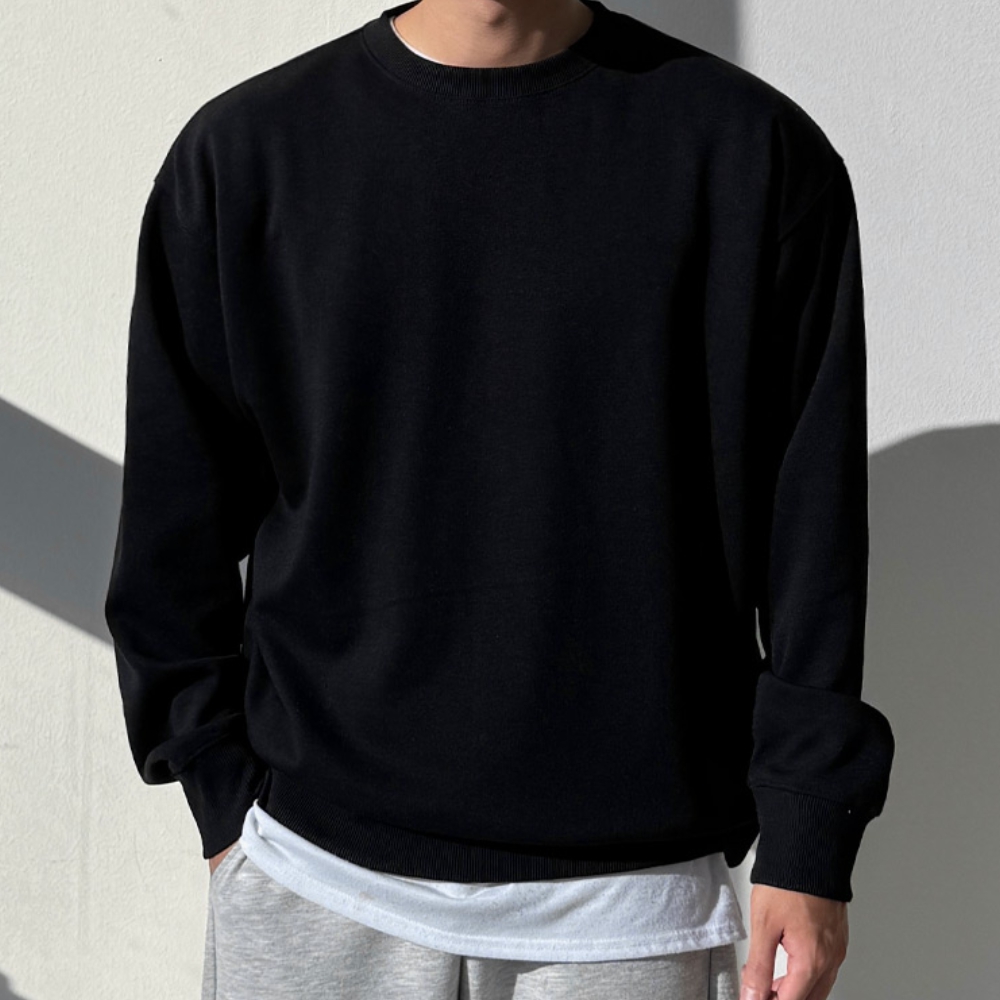 편하게 입기 좋은 남성 오버사이즈 맨투맨, 봄과 가을에 딱이에요!