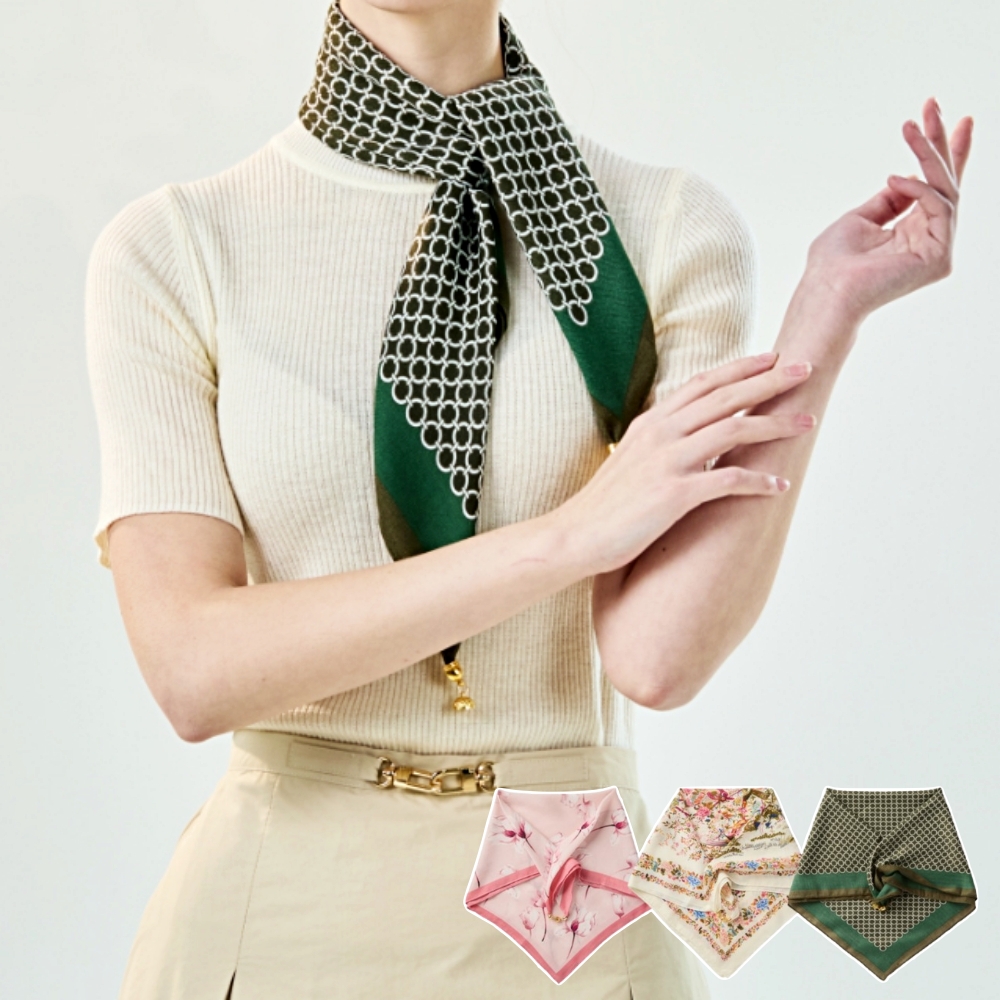 파리 감성의 귀여운 링 스카프 세트, 스타일링이 즐거워져요!