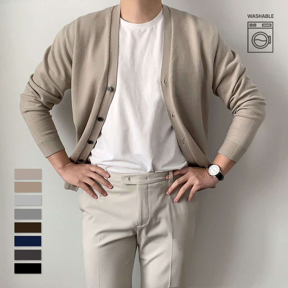 가을에 딱 어울리는 남성 오버핏 베이지 가디건 추천!
