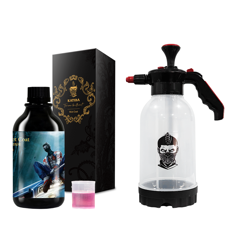 자동차 광택과 보호를 쉽게! 습식 코팅제와 분무기 세트로 깔끔하게 관리하세요