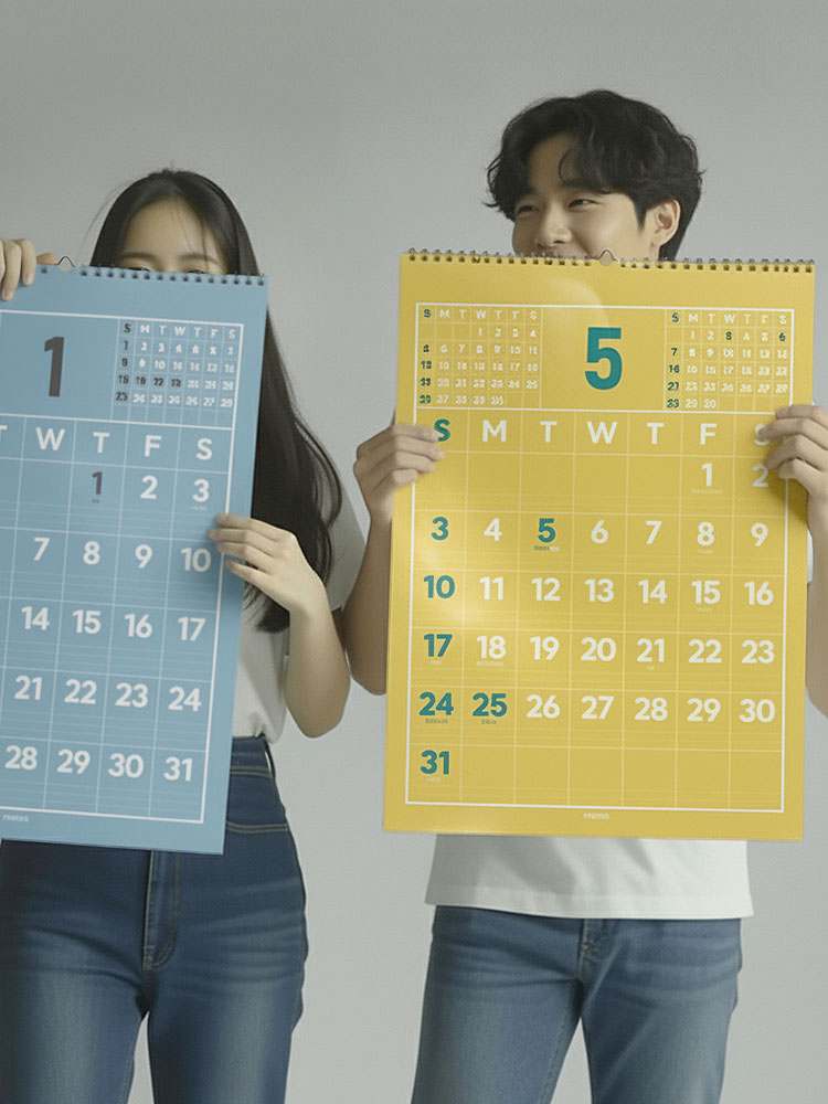 2026년 벽걸이 달력, 복고풍 디자인으로 새해를 맞이하세요!