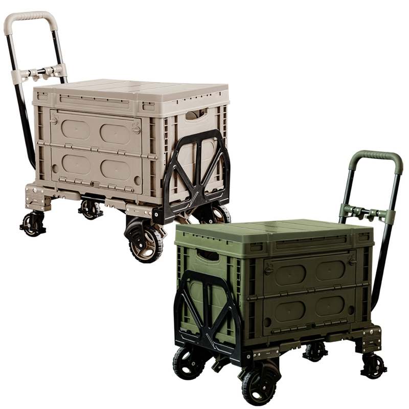 캠핑 준비에 딱! 접이식 웨건 캐리어로 편리하게 이동하세요