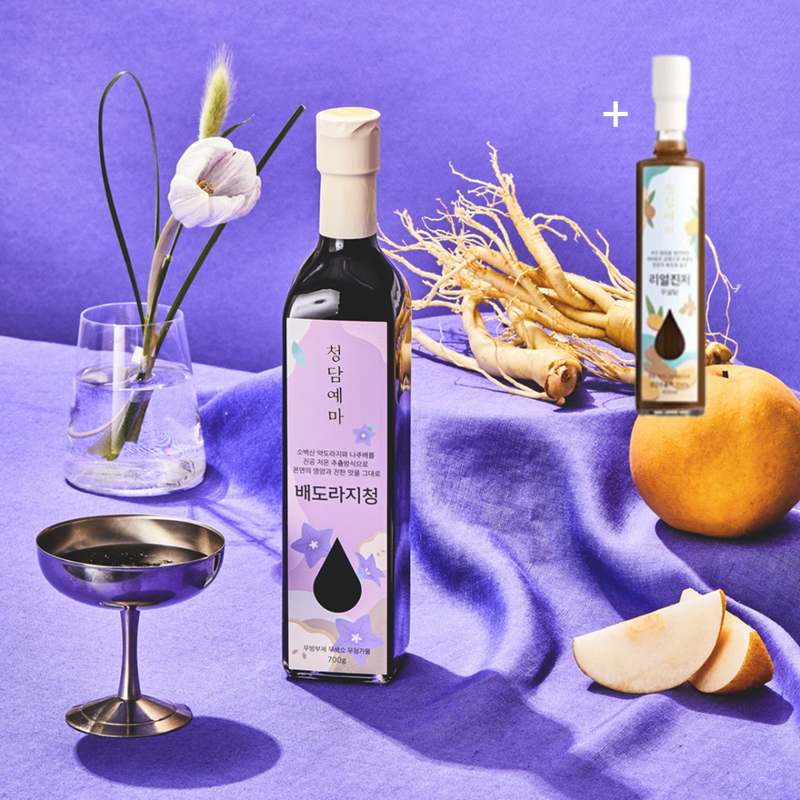 명절 선물로 딱 좋은 배도라지청과 생강원액 세트, 부담 없이 즐기세요!