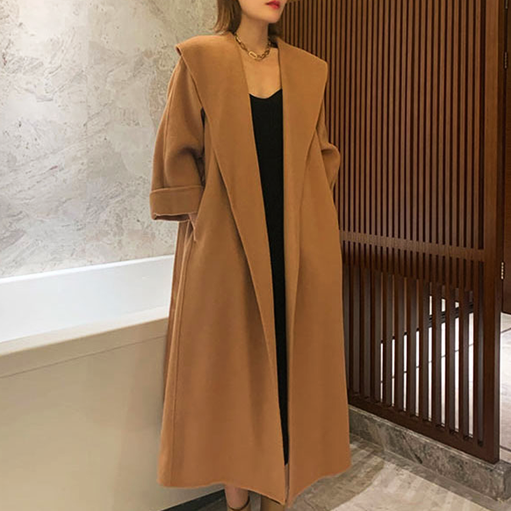 포근하고 가벼운 겨울 여성용 양모 오버핏 코트 추천