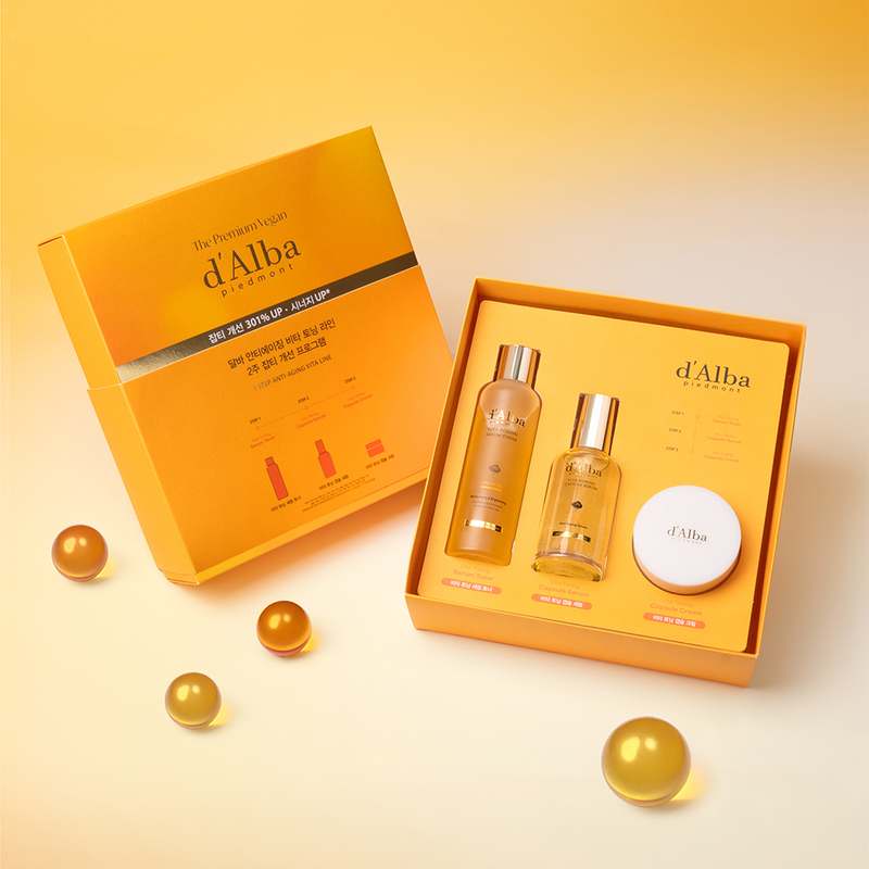 2주 만에 잡티를 개선하는 달바 비타 토닝 세트, 함께 시작해보세요!