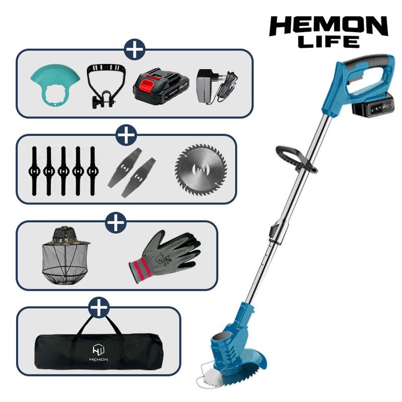 가볍고 편리한 무선 예초기, 집에서도 쉽게 정원 손질하세요!