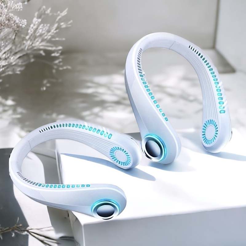 목에 착용하는 조용한 미니 선풍기, 휴대용 넥풍기 추천!