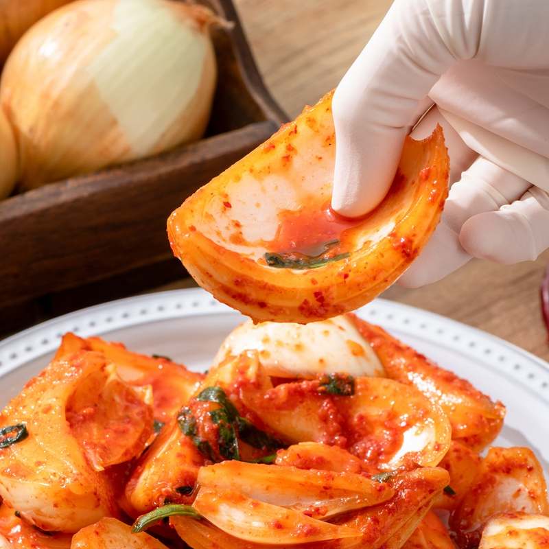 50년 전통의 전라도산 양파김치, 집에서 맛보는 정성 가득한 맛