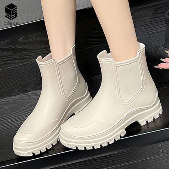 편하게 신고 싶은 여성용 통굽 첼시 레인부츠, 여름철에도 걱정 없이 신어요!