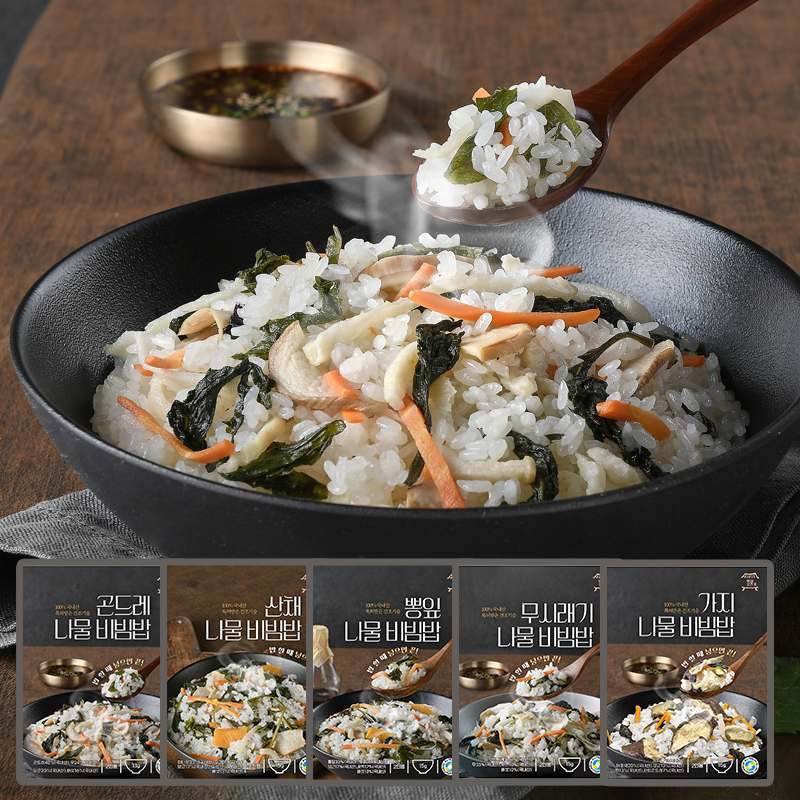 집에서 즐기는 건강한 나물 비빔밥, 신선한 국산 재료로 만들어보세요!
