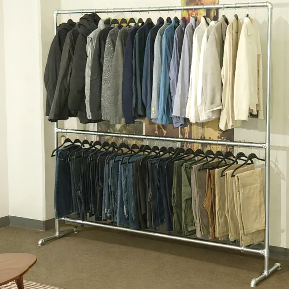 튼튼하고 이동이 편한 철제 2단 옷걸이, 집안 정리의 필수템!