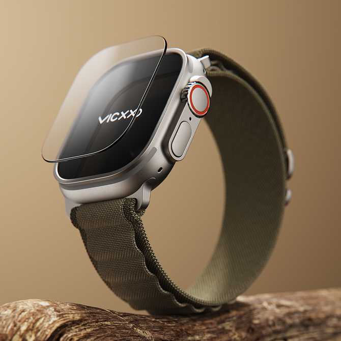 애플워치 울트라 3 2 1 강화유리 필름, 두 장으로 더 안전하게