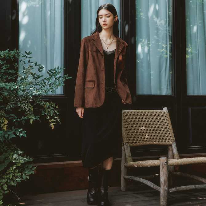 편하게 입기 좋은 페이크 스웨이드 자켓, 로엠 제품 소개