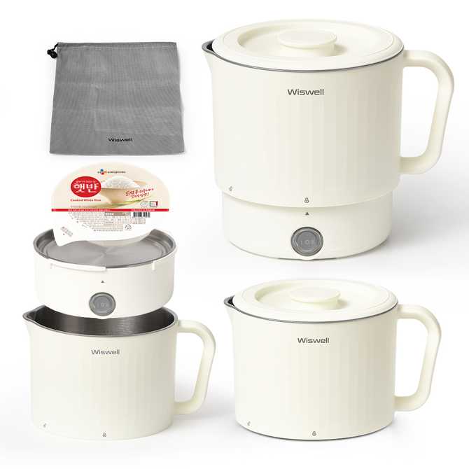 여행 가방에 쏙 넣기 좋은 미니 전기포트, 위즈웰 올스테인리스 머그팟 소개