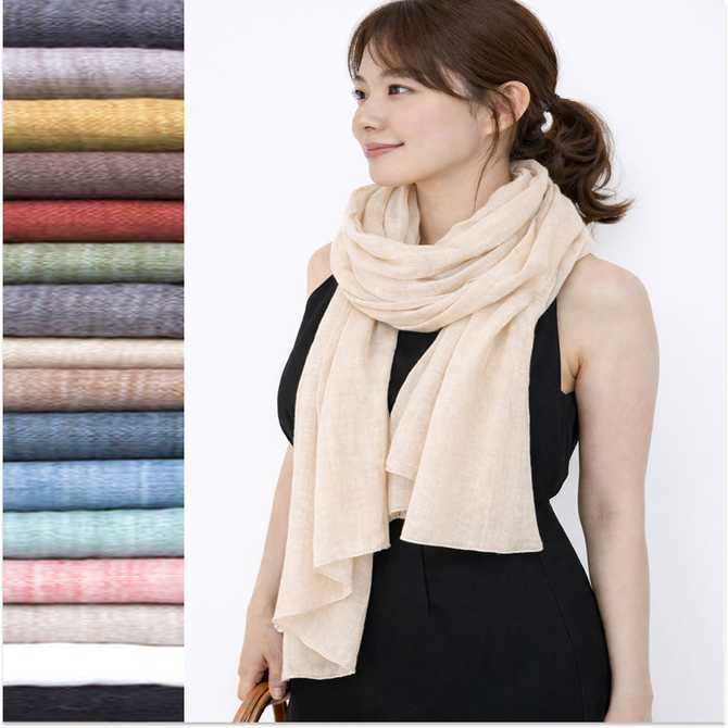 봄과 가을에 딱인 면 무지 거즈 스카프, 쉽게 연출하는 방법 알려드릴게요
