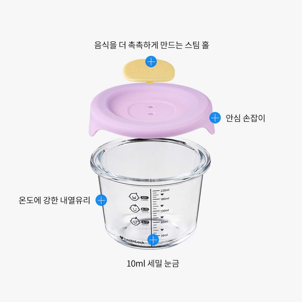 아이들을 위한 실리콘캡이 달린 락앤락 이유식 용기, 이렇게 좋아요!