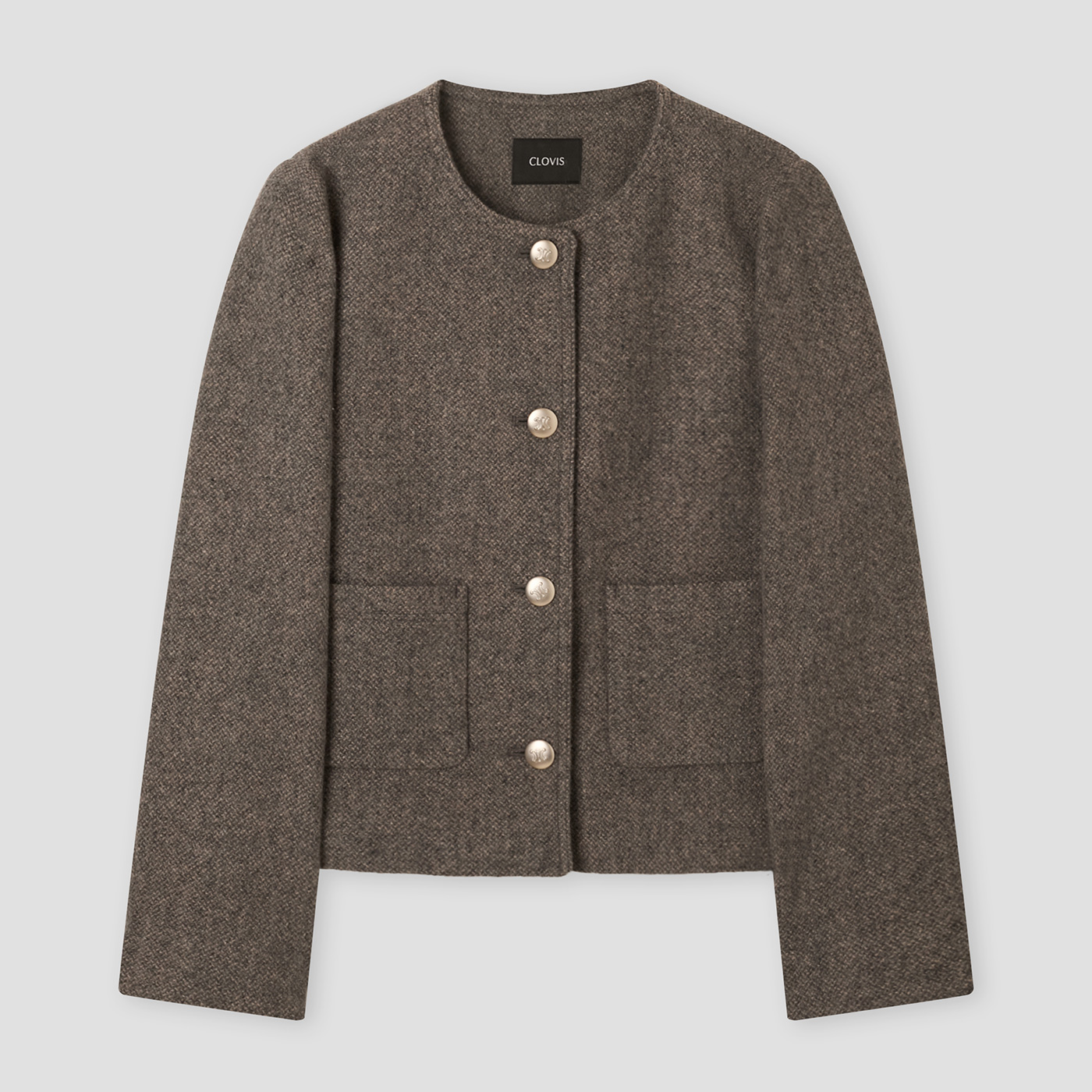 편하게 입기 좋은 베이직 R넥 자켓, 어떤 옷이든 잘 어울려요!