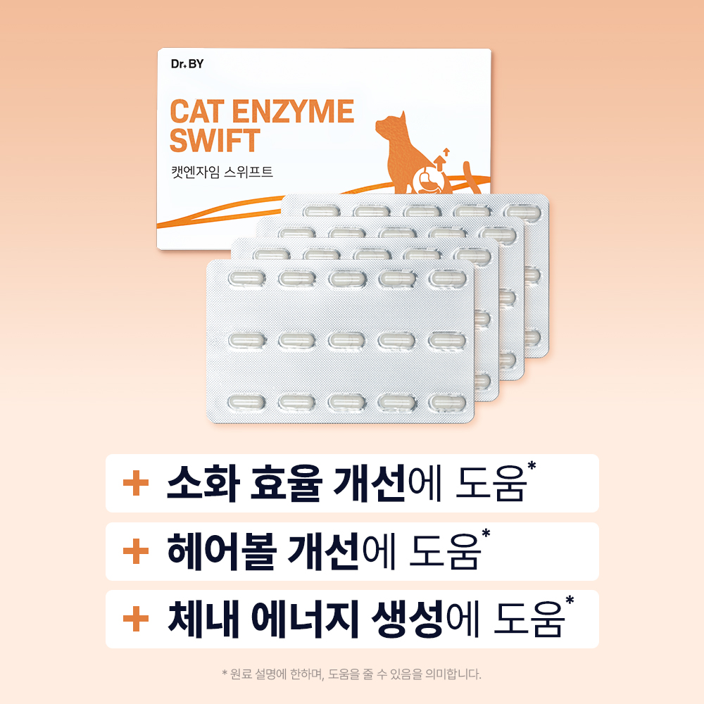 고양이 소화 건강을 위한 친근한 영양제 추천, 닥터바이 캣엔자임 스위프트