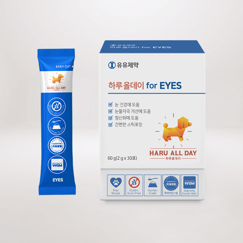 반려견 눈 건강 챙기기, 하루올데이 영양제로 쉽고 간편하게!