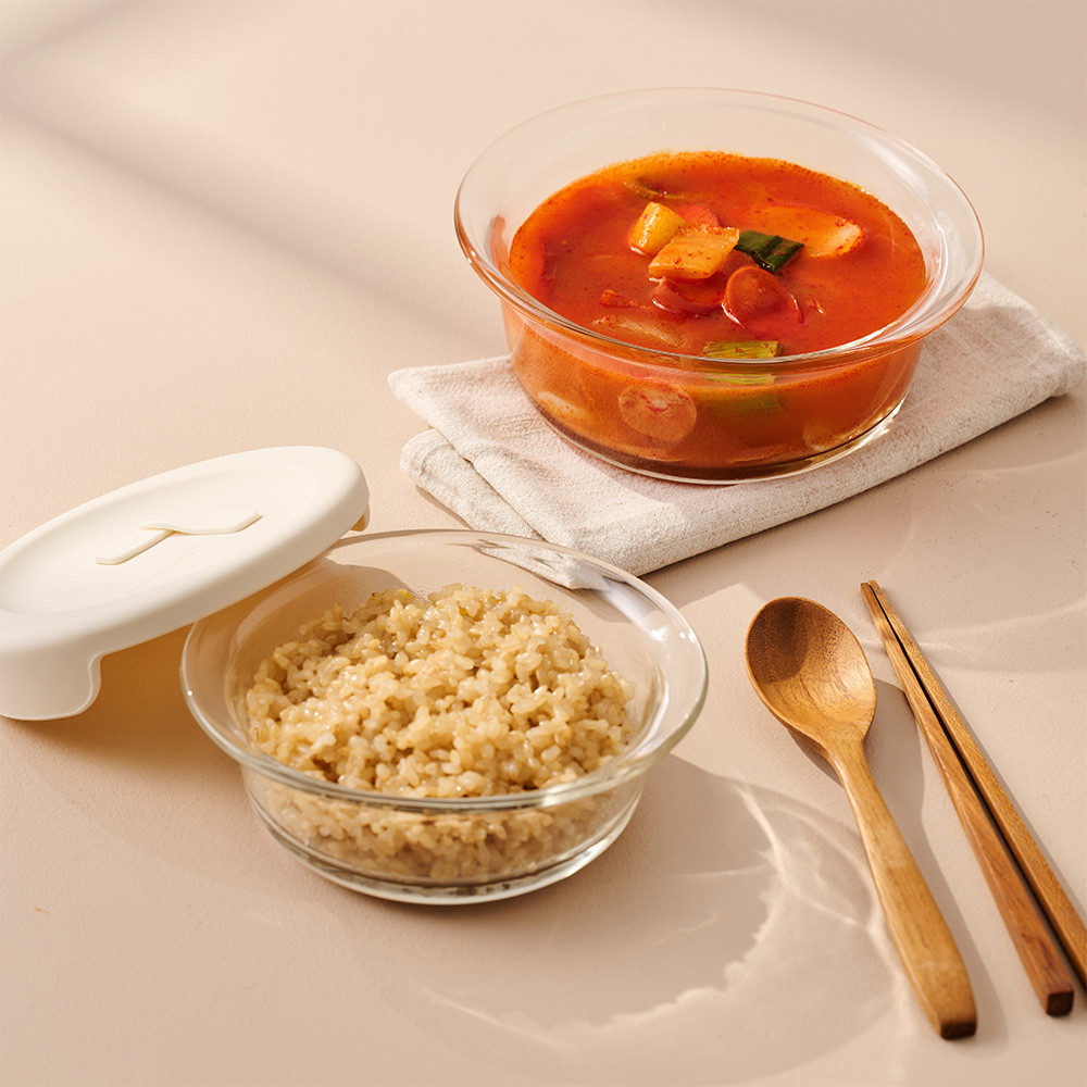 가볍고 깔끔하게! 유리 밥용기로 간편하게 도시락 준비하기