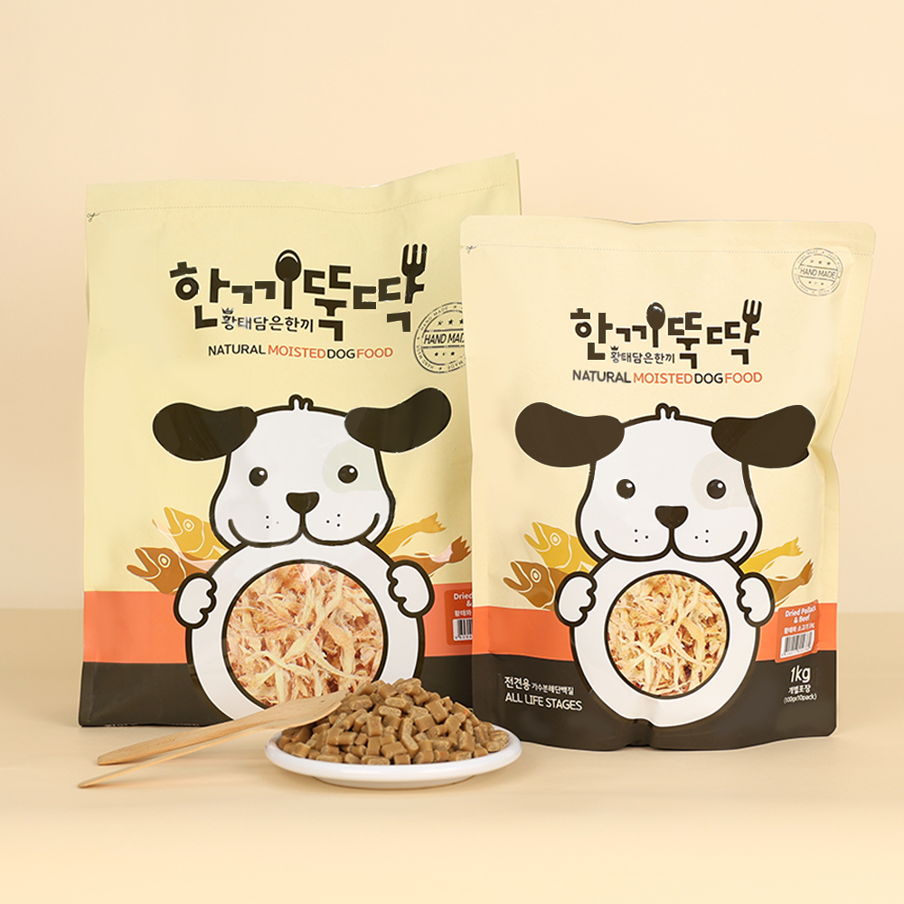 우리 강아지에게 딱 맞는 부드럽고 맛있는 사료 추천! 황태와 소고기 맛이 가득한 3kg