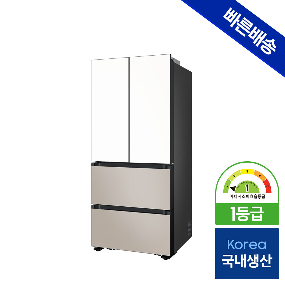 가정에서 딱 맞는 김치냉장고, 삼성 비스포크 AI 1등급 25년형 4도어 490L 모델 소개