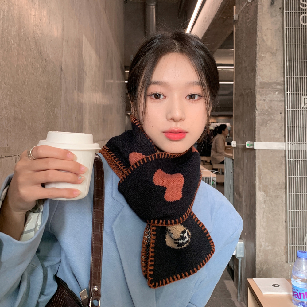 포근하고 귀여운 여자 울 목도리, 미니 숏 니트 머플러 추천!