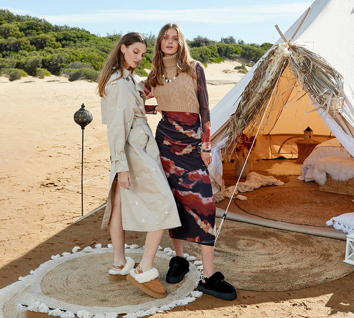 편하게 신고하는 호주산 양털 슬리퍼, 이제 집에서도 스타일리시하게!