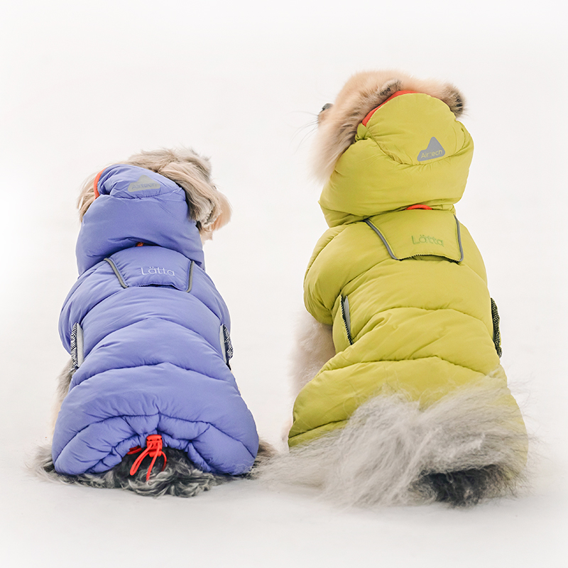 강아지 겨울철 따뜻하게! 라임 컬러 패딩 조끼 추천