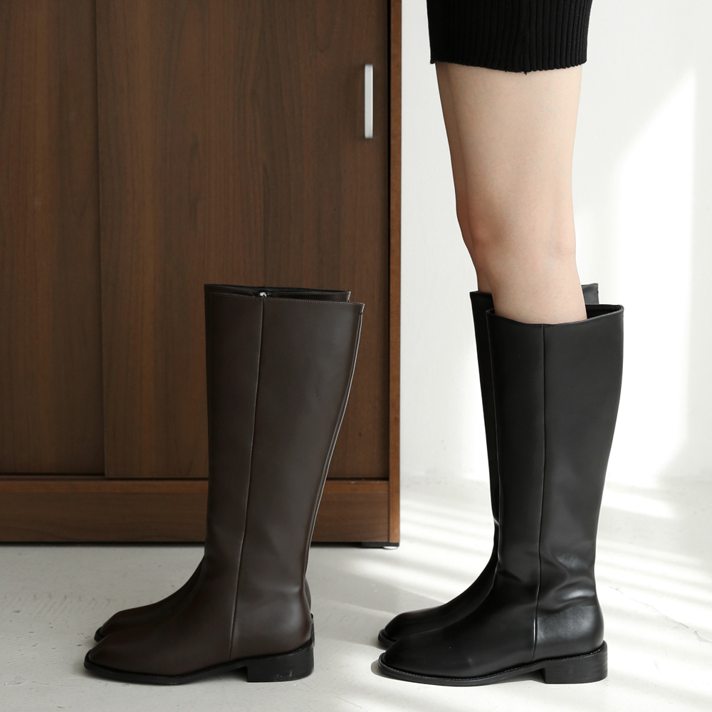 편안하면서도 멋스러운 소가죽 롱부츠, 빅사이즈도 걱정 없어요!
