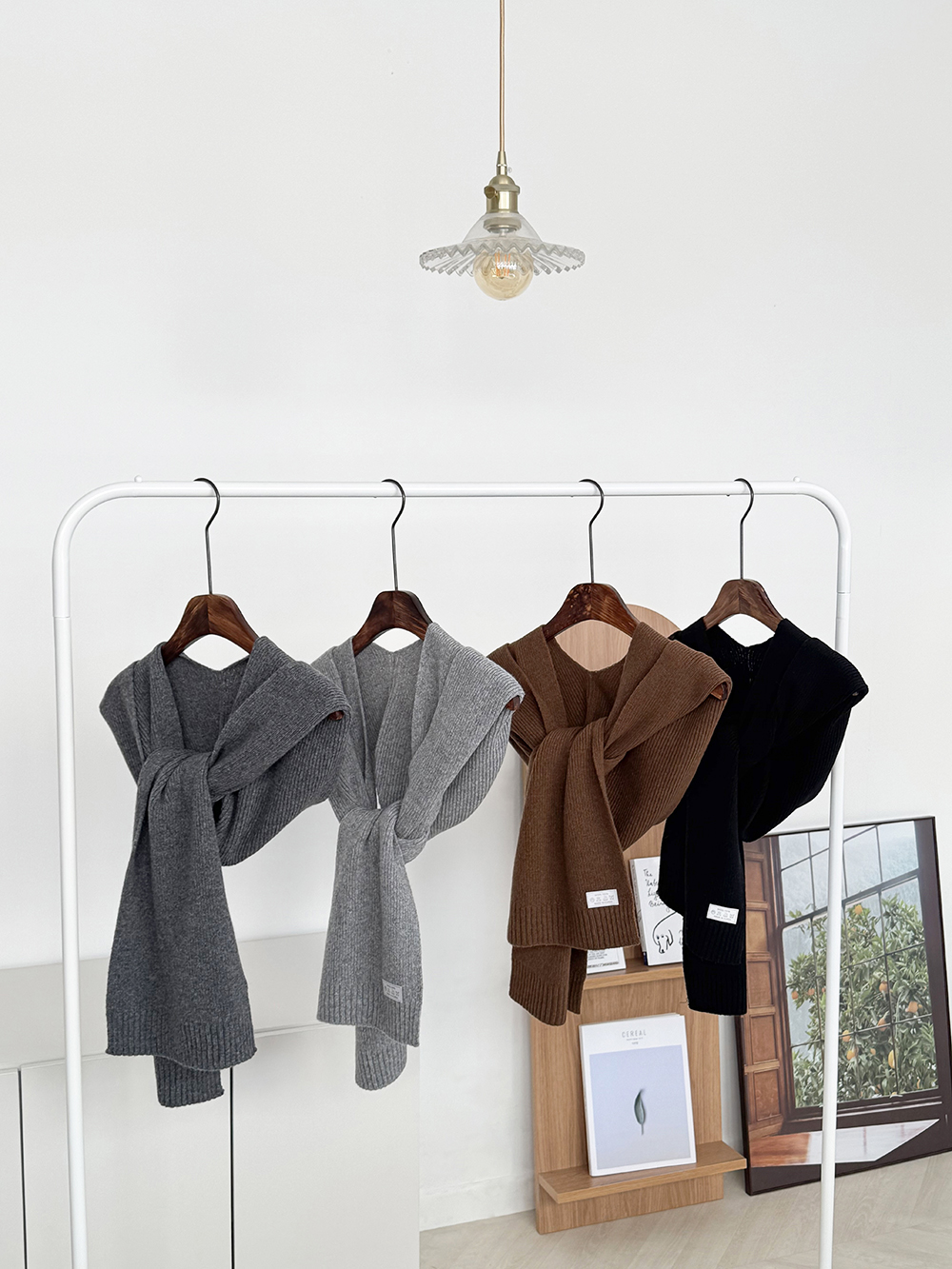 포근하고 스타일리시한 울 머플러와 후드, 니트 목도리 추천