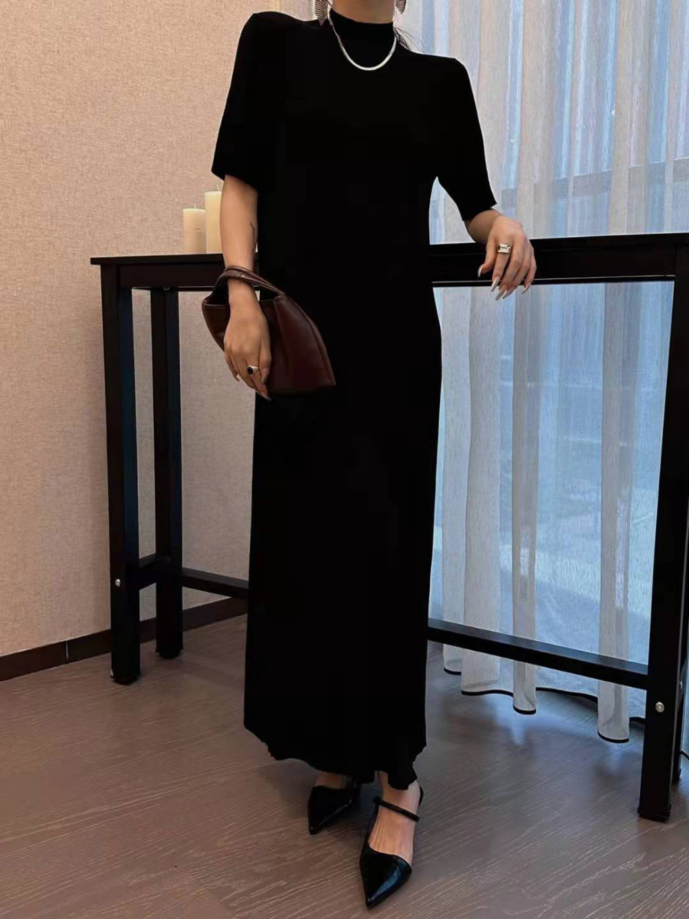 편안하게 입기 좋은 여성 니트 롱 원피스 추천