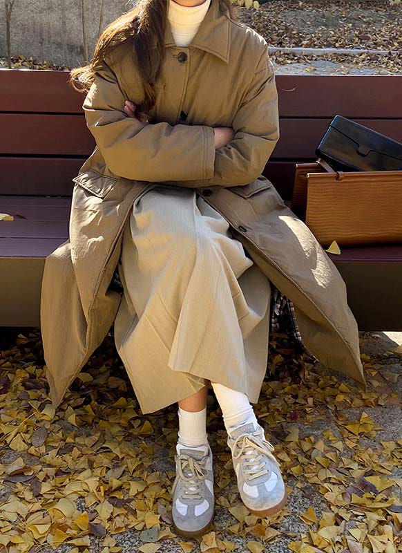 편하게 입기 좋은 카라 웰론 트렌치 패딩 롱 코트 추천!