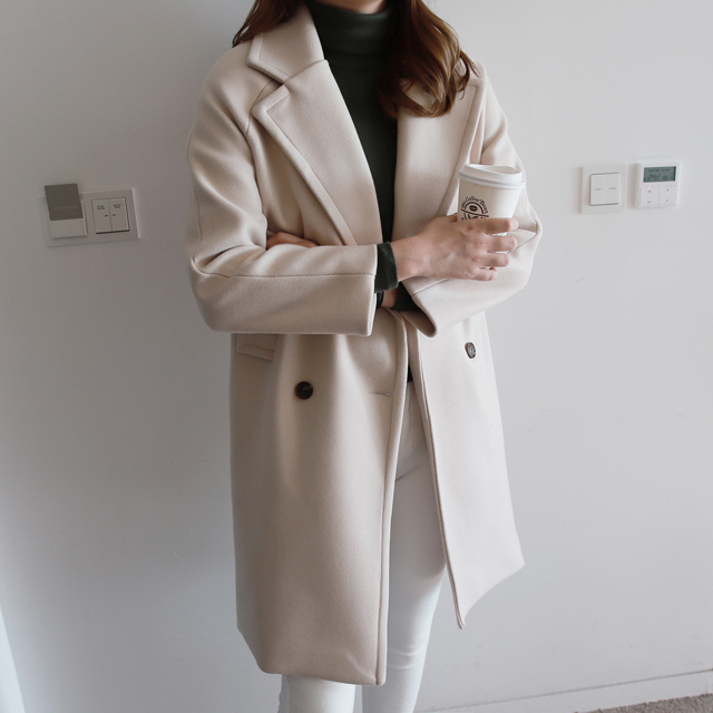 편하게 입기 좋은 오버사이즈 나그랑 더블 롱 코트 추천!