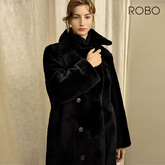 편안하게 입기 좋은 스페인산 리버시블 더블 롱 무스탕 코트 추천