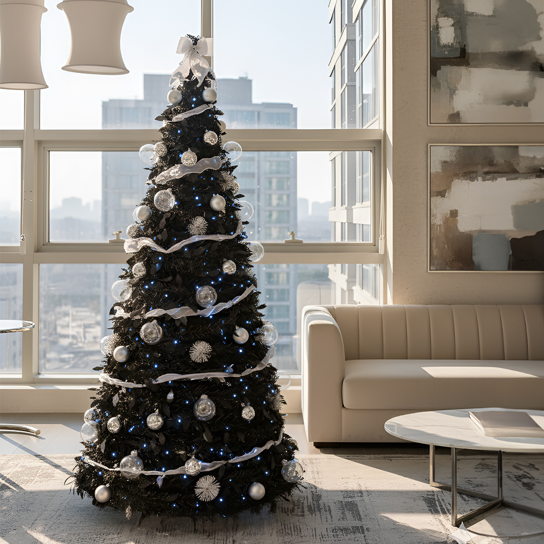 쉽고 빠르게 세우는 대형 크리스마스 트리, 집안 분위기를 한층 더 특별하게 만들어보세요!