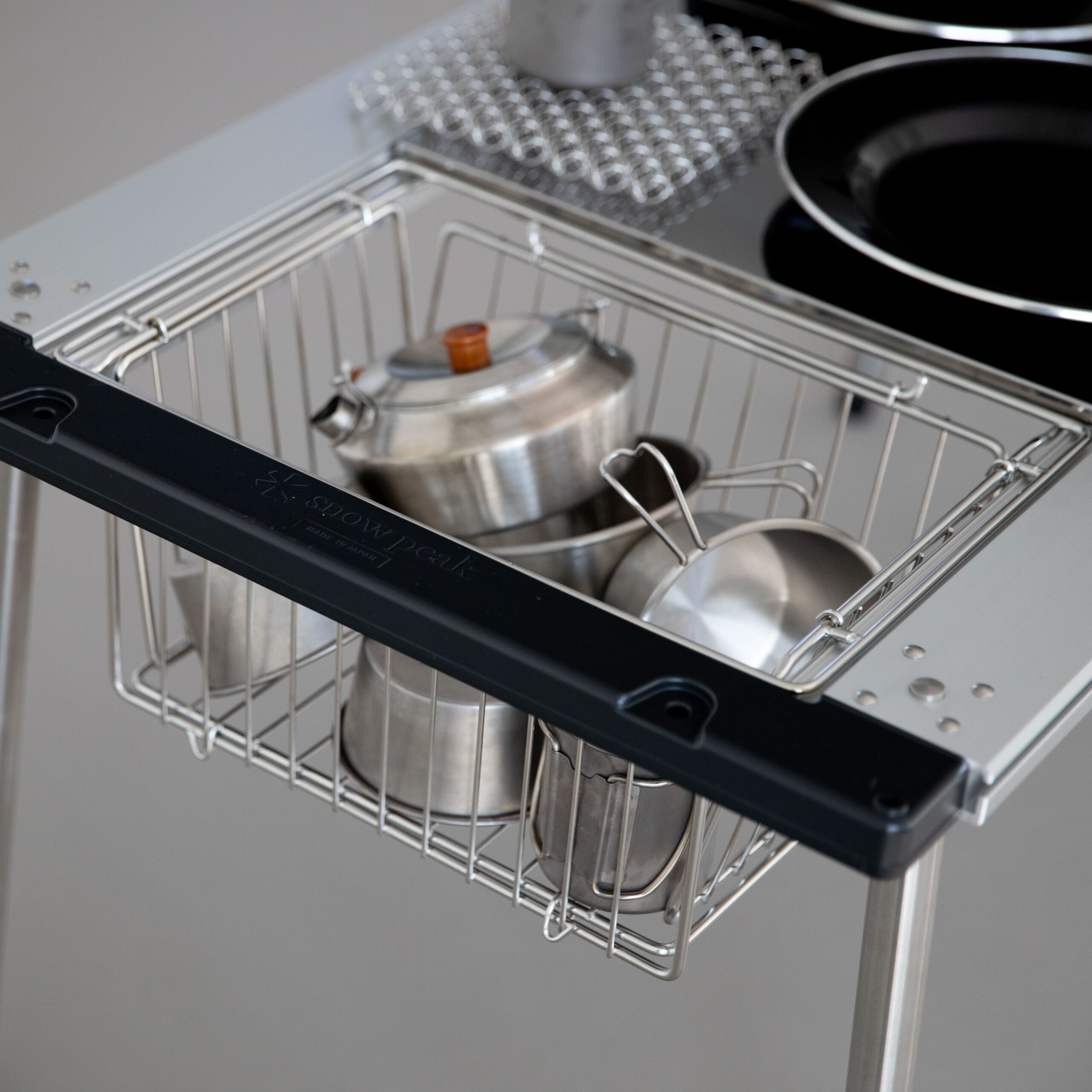 캠핑용 스텐 와이어 바구니, 스노우피크와 호환되는 폴딩 바스켓 추천!